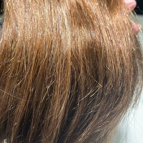 💯% 16” HUMAN Ponytail Claw Clip and Drawstring, Straight, Medium Brown - Picture 3 of 7